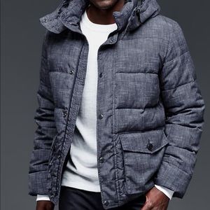 GAP Men’s Blue “Denim” Puffer Coat